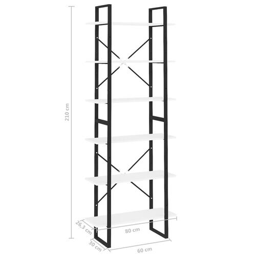 Højskab 80x30x210 cm konstrueret træ hvid