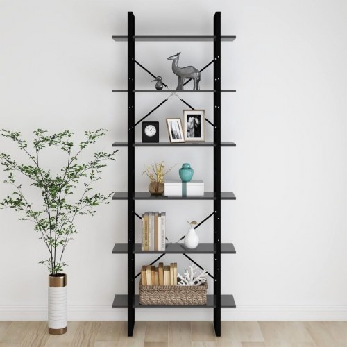 Højskab 80x30x210 cm konstrueret træ grå