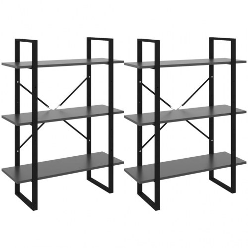 Højskab 80x30x210 cm konstrueret træ grå