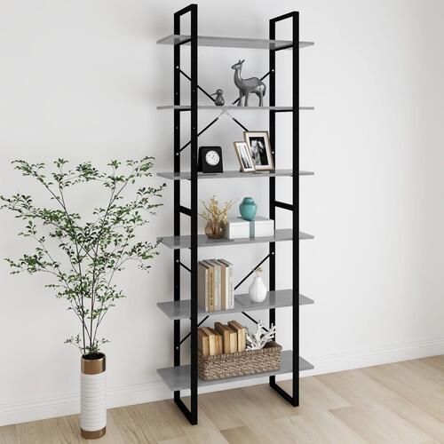 Højskab 80x30x210 cm konstrueret træ betongrå