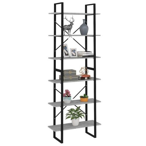 Højskab 80x30x210 cm konstrueret træ betongrå