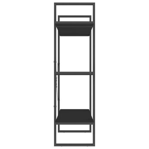 Bogreol 100x30x105 cm konstrueret træ sort