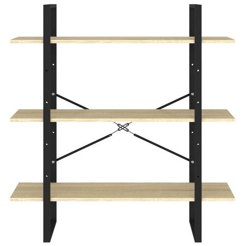 Bogreol 100x30x105 cm spånplade sonoma-eg