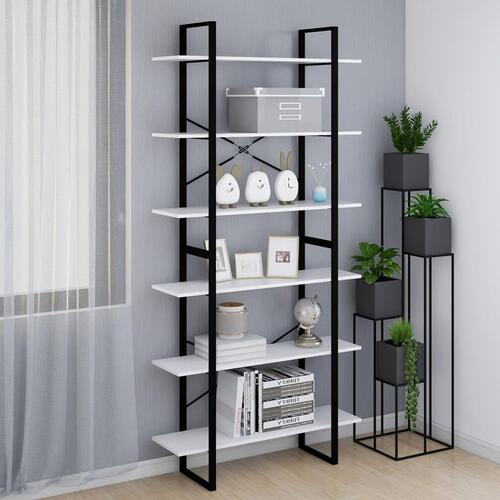 Højskab 100x30x210 cm konstrueret træ hvid