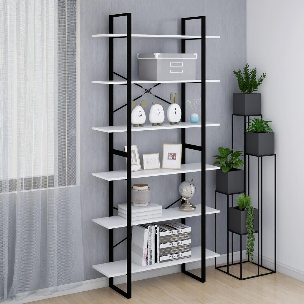 Højskab 100x30x210 cm konstrueret træ hvid