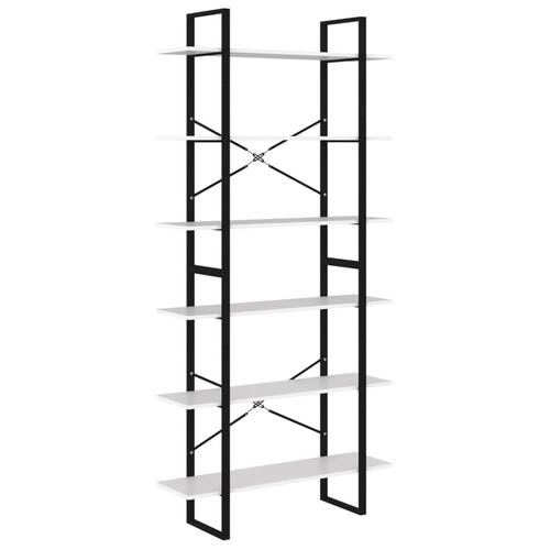 Højskab 100x30x210 cm konstrueret træ hvid