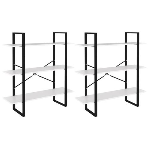 Højskab 100x30x210 cm konstrueret træ hvid