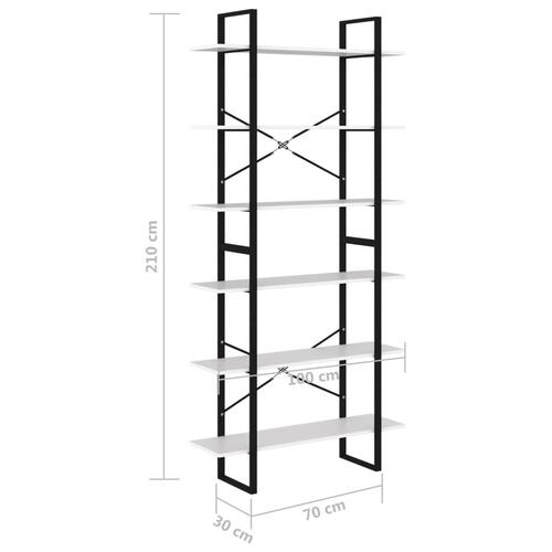 Højskab 100x30x210 cm konstrueret træ hvid