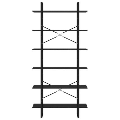 Højskab 100x30x210 cm konstrueret træ sort