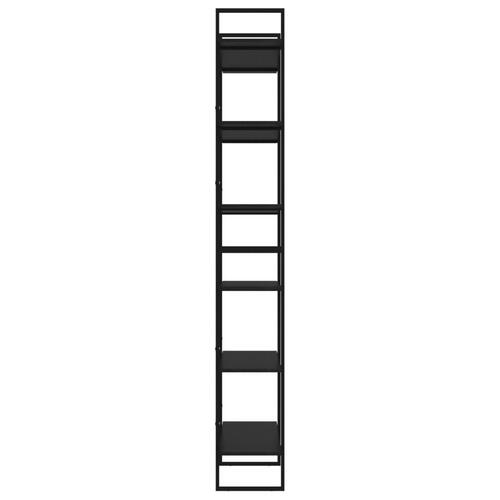 Højskab 100x30x210 cm konstrueret træ sort