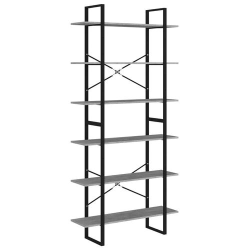 Højskab 100x30x210 cm konstrueret træ betongrå