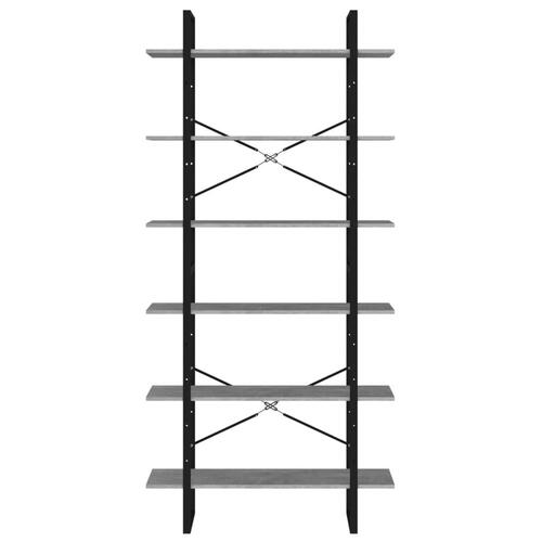 Højskab 100x30x210 cm konstrueret træ betongrå
