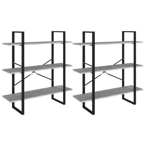 Højskab 100x30x210 cm konstrueret træ betongrå