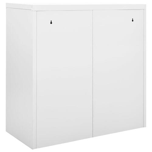 Skab med skydelåger 90x40x90 cm stål grå
