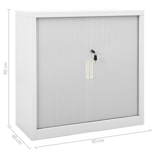 Skab med skydelåger 90x40x90 cm stål grå