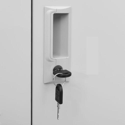 Skab 90x45x92,5 cm stål lysegrå