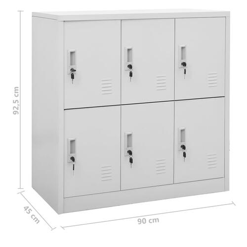 Skab 90x45x92,5 cm stål lysegrå