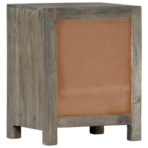 Sengebord 40x30x50 cm massivt mangotræ grå