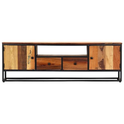 Tv-skab 120x30x40 cm massivt genbrugstræ og stål