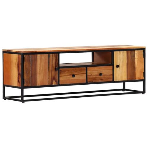 Tv-skab 120x30x40 cm massivt genbrugstræ og stål