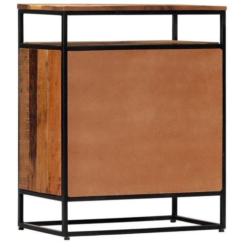 Sideskab 60x35x76 cm massivt genbrugstræ og stål
