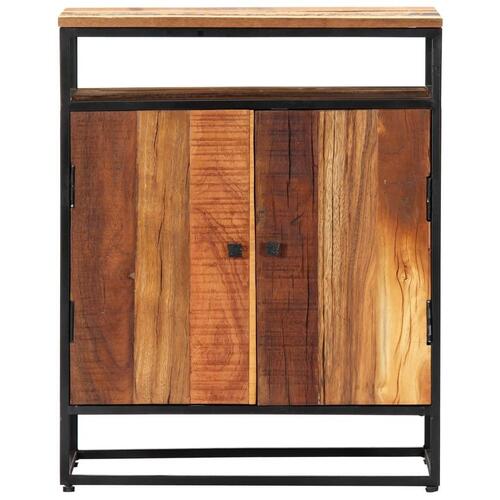Sideskab 60x35x76 cm massivt genbrugstræ og stål