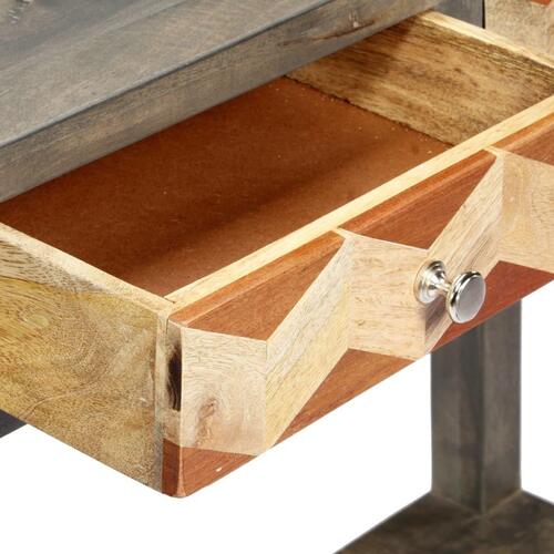 Konsolbord 86x30x76 cm massivt mangotræ grå