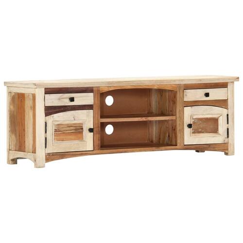 Tv-skab 120x30x40 cm massivt genbrugstræ og stål