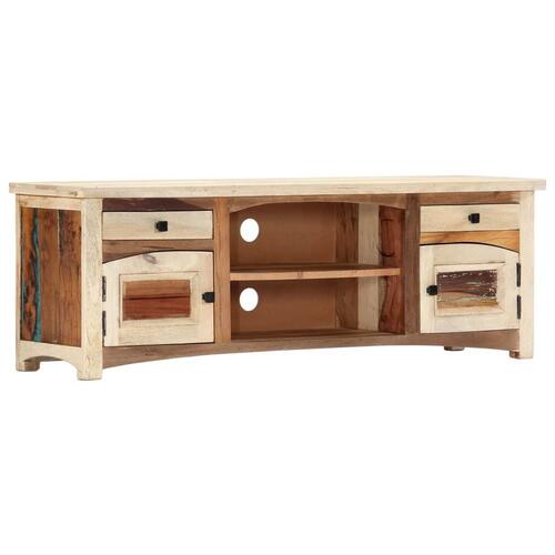 Tv-skab 120x30x40 cm massivt genbrugstræ og stål