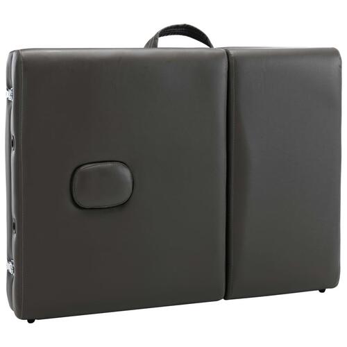 Massagebord med 4 zoner aluminiumsstel 186 x 68 cm antracitgrå