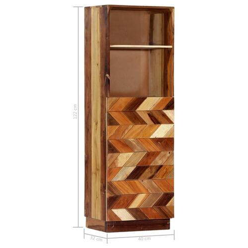 Højskab 40x32x122 cm massivt genbrugstræ