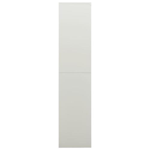Skab med lås 90x40x180 cm stål lysegrå