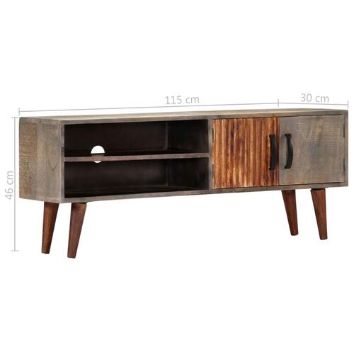 Tv-skab 130x30x46 cm massivt ru mangotræ