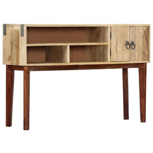 Konsolbord 115 x 30 x 76 cm massivt ru mangotræ