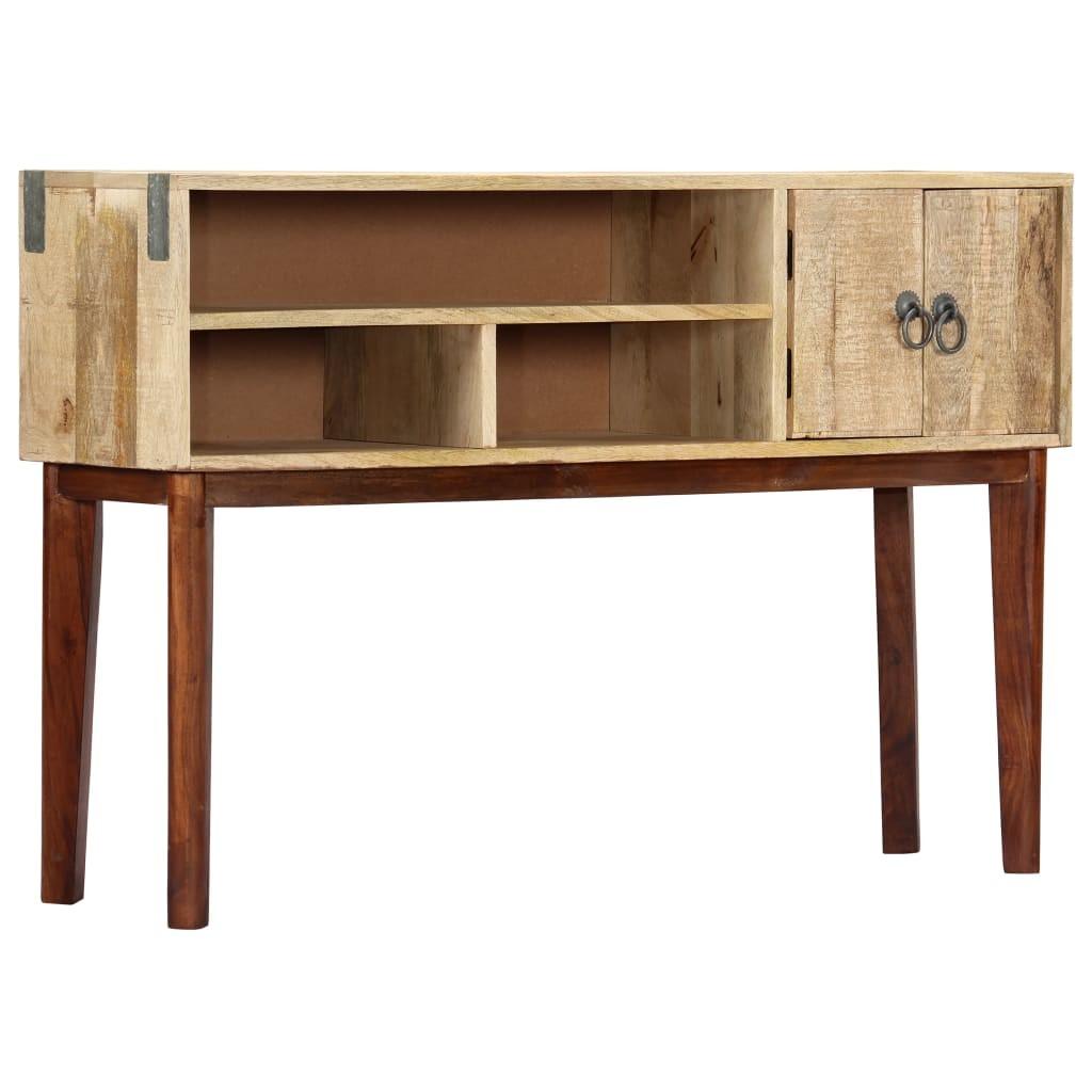 Konsolbord 115 x 30 x 76 cm massivt ru mangotræ