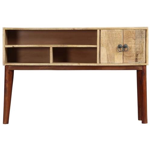 Konsolbord 115 x 30 x 76 cm massivt ru mangotræ
