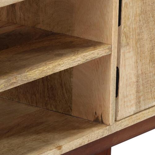 Konsolbord 115 x 30 x 76 cm massivt ru mangotræ