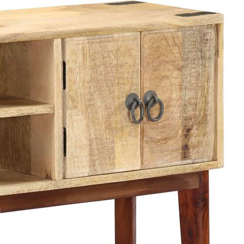 Konsolbord 115 x 30 x 76 cm massivt ru mangotræ
