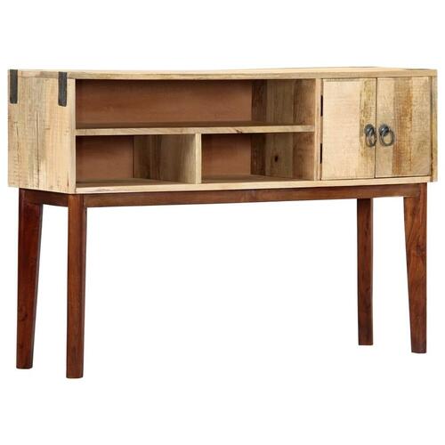 Konsolbord 115 x 30 x 76 cm massivt ru mangotræ