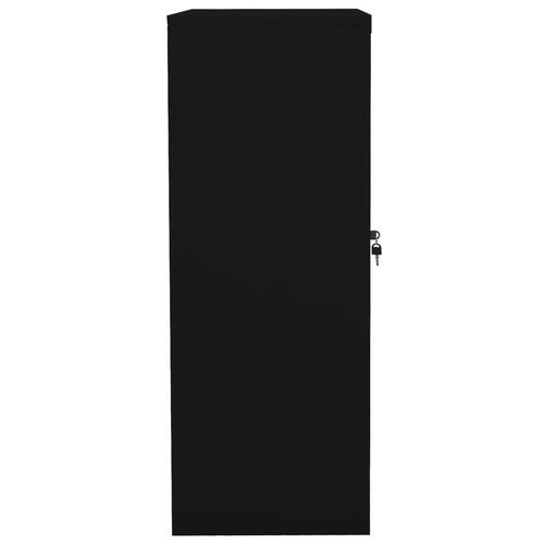 Kontorskab 90x40x105 cm stål sort