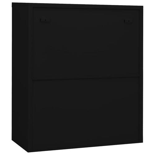 Kontorskab 90x40x105 cm stål sort