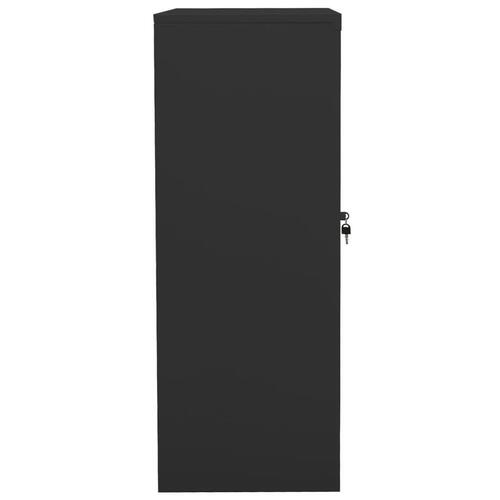 Kontorskab 90x40x105 cm stål antracitgrå