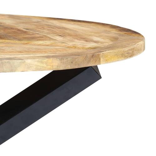 Spisebord rundt 120 x 76 cm massivt mangotræ