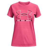 Kortærmet T-shirt til Kvinder Under Armour Big Logo Pink 14-16 år