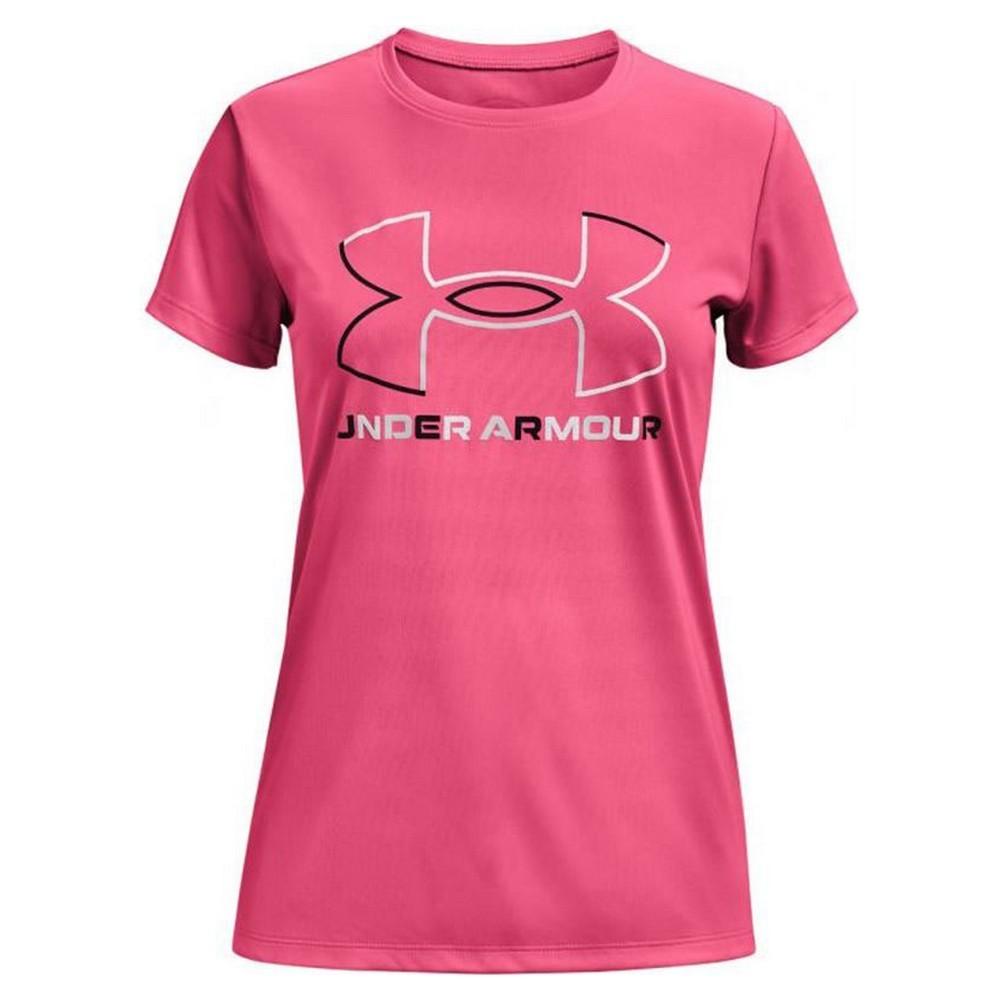 Kortærmet T-shirt til Kvinder Under Armour Big Logo Pink 10-12 år