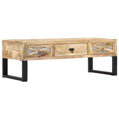 Sofabord 110 x 50 x 38 cm massivt mangotræ