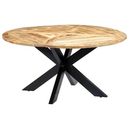 Spisebord 150 x 76 cm massivt mangotræ rundt