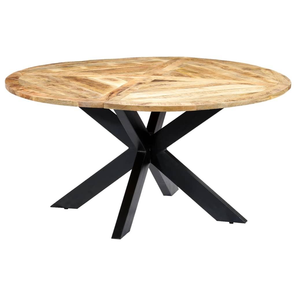 Spisebord 150 x 76 cm massivt mangotræ rundt