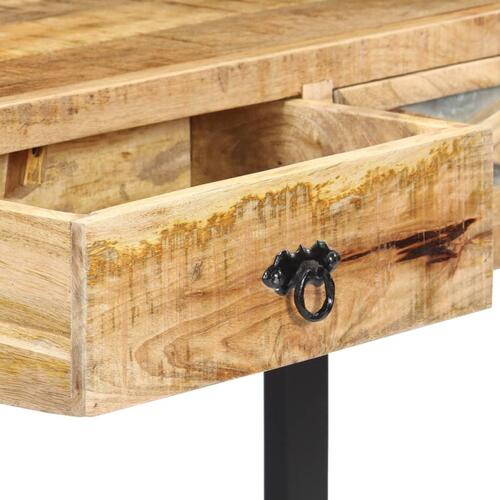 Konsolbord massivt mangotræ 110 x 30 x 76 cm