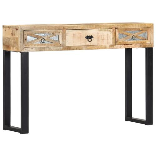Konsolbord massivt mangotræ 110 x 30 x 76 cm